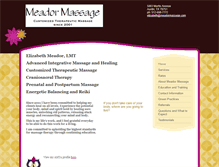 Tablet Screenshot of meadormassage.com